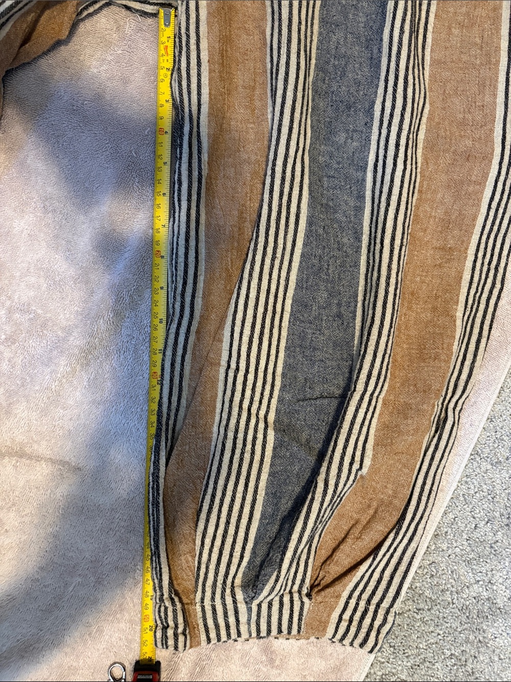 NWOT Cotierra Stripe Linen Blend Balloon Pants-Light Brown, Navy, Black, Beige - Picture 8 of 9